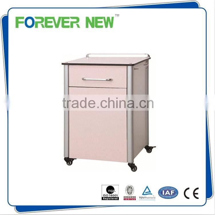 YXZ-803 ABS plastic bedside locker medical cabinet with wheels