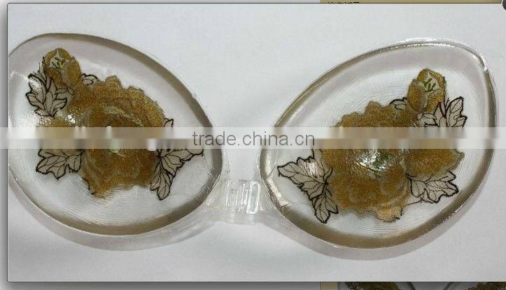 Swimming Breathable Wedding Dress Underwear silicone bra cups breast