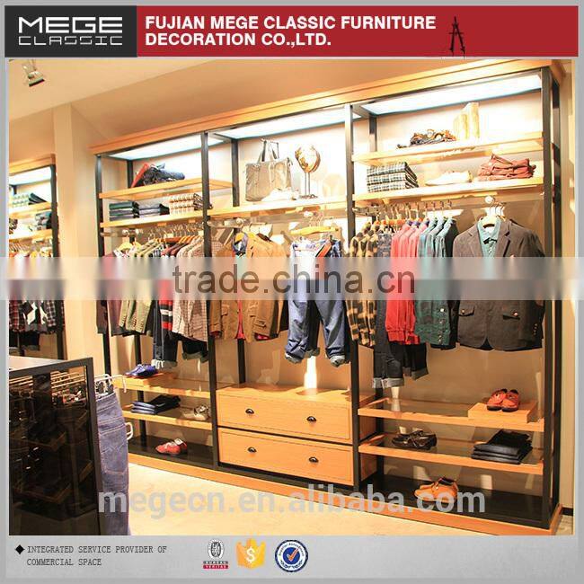 Clothing Wall Display Fixture With Drawers