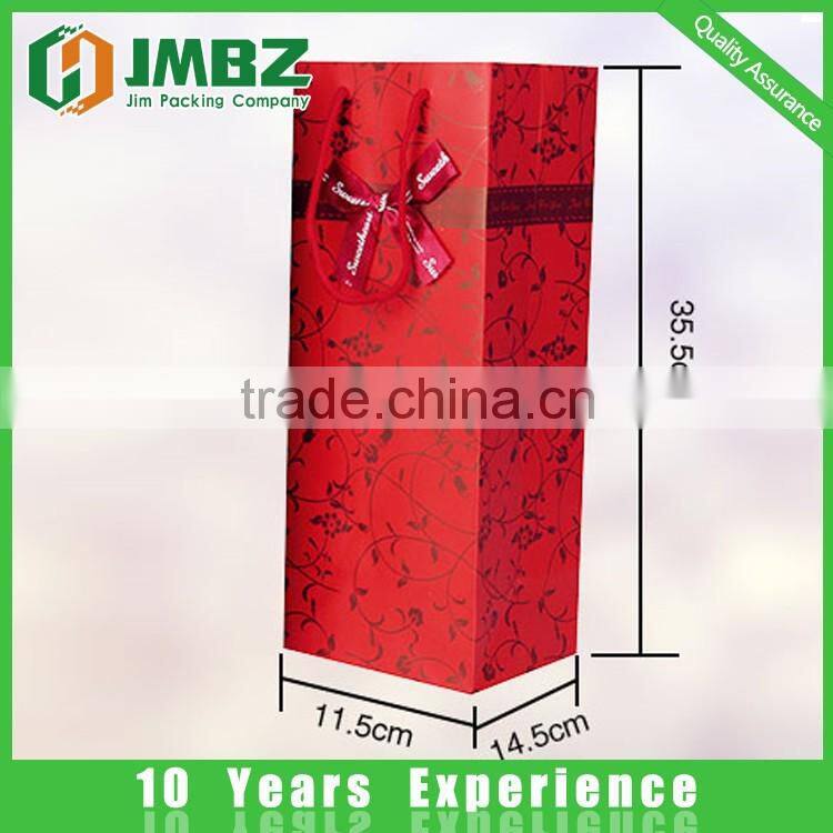 Aqueous Coating Surface Handling and Recyclable Feature wine paper bag