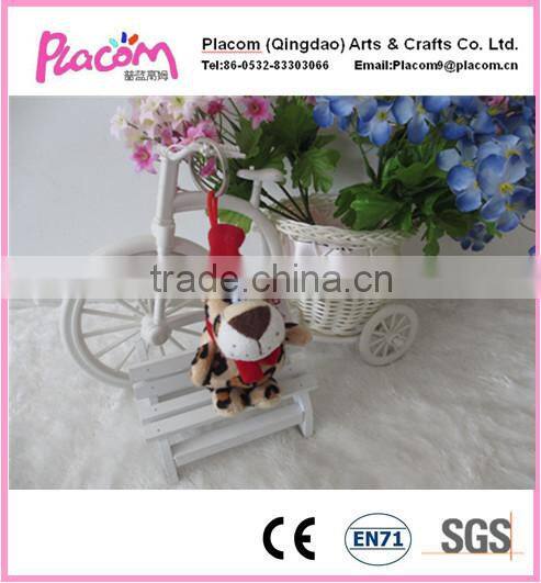 2015 High Quality Plush Leopard Keychain Hot Selling