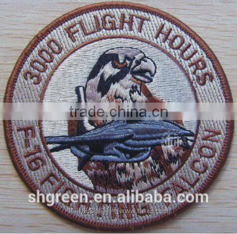 Sleeve embroidery patch emblem with embossed effect