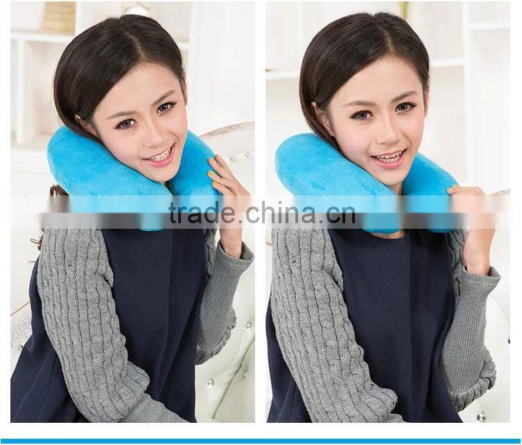 China wholesale multicolors travel neck pillow, with polyester fiber filling