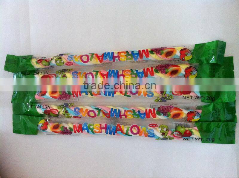 Wholesale Bulk Candy Halal Custom Long Twist Marshmallow