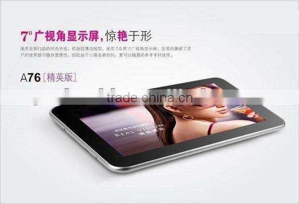 A76 Elite edition Android 4.0+1.0Ghz CPU+512MB+8GB tablet