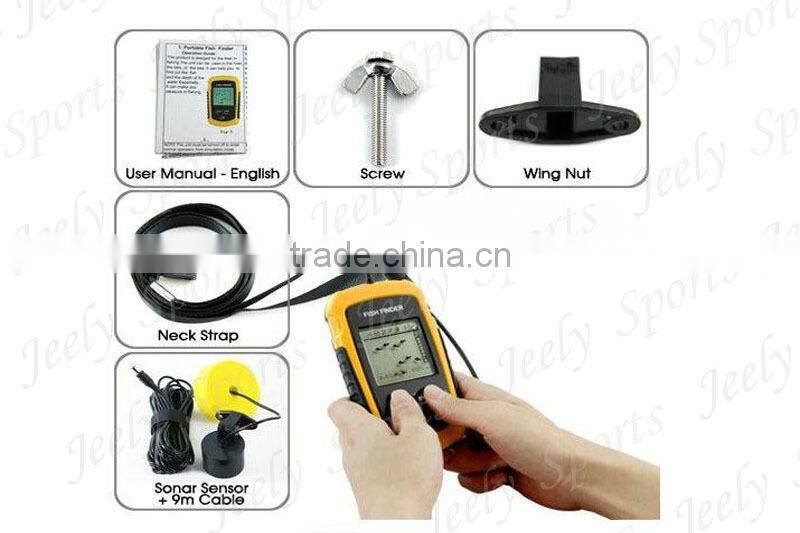 Portable Sonar LCD Fishing Finder Alarm 100M AP Waterproof