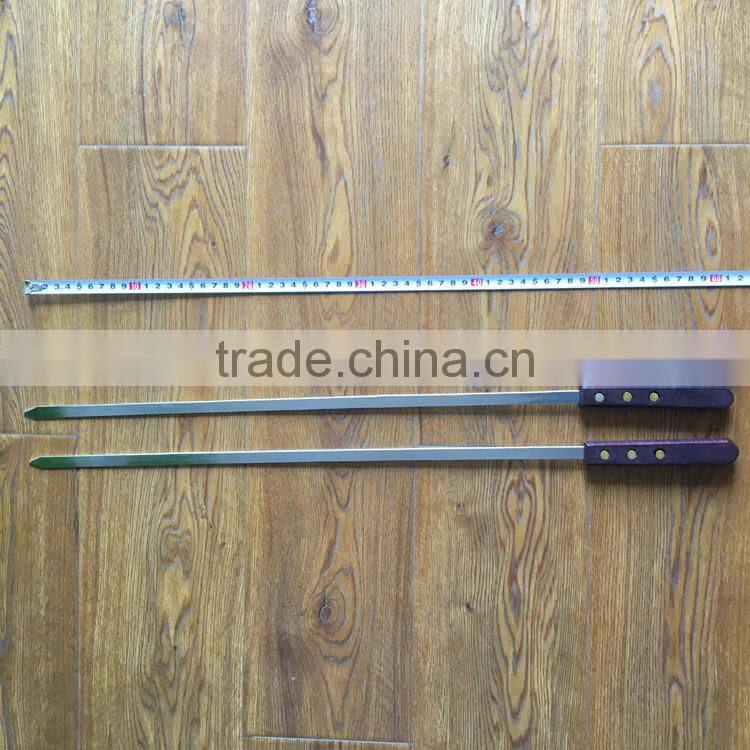 Wholesale Stainless Steel BBQ Skewers With Wood Handle
