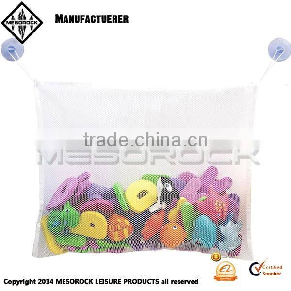 High quality baby mesh toy bag toy organizer with sucker bath hanging bags