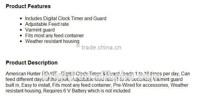 wild game hunting feeder kit