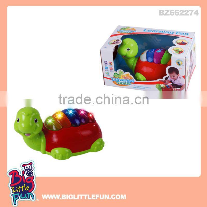 Baby learning toys,battery operated toy musical turtle light toy