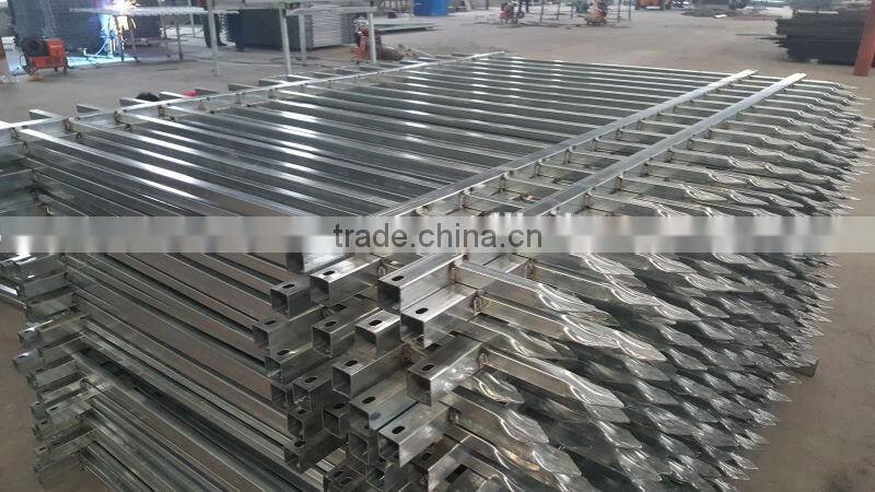 For School,Industry and residental Powder Coated Hot Dipped Galvanised picket Steel Security Fence