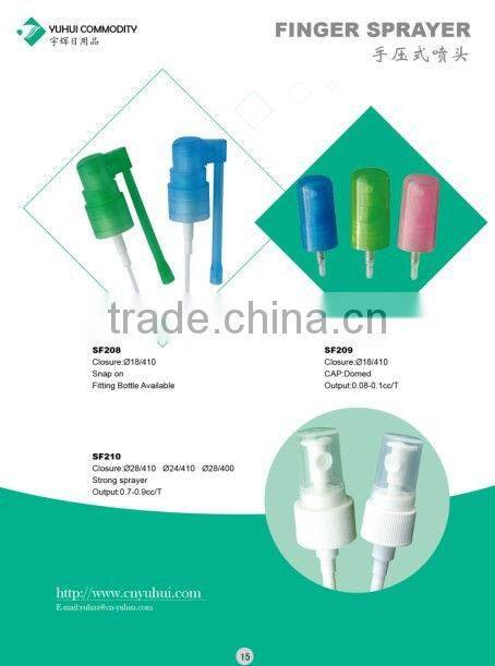 15mm snap on finger sprayer SF207 with high quality and competitive price