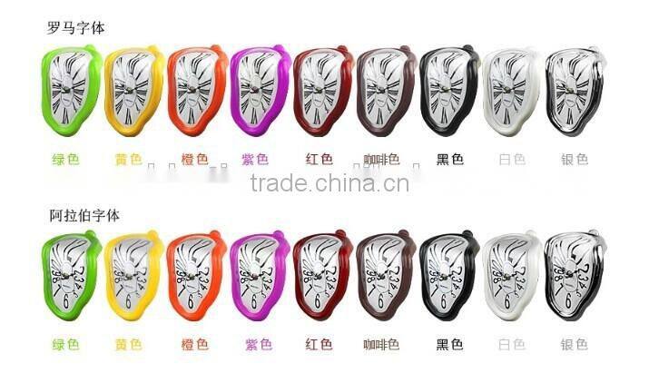 2015 the newest quartz clock melting clock novelty home decor clock art clock shelve clock melting shelf clock