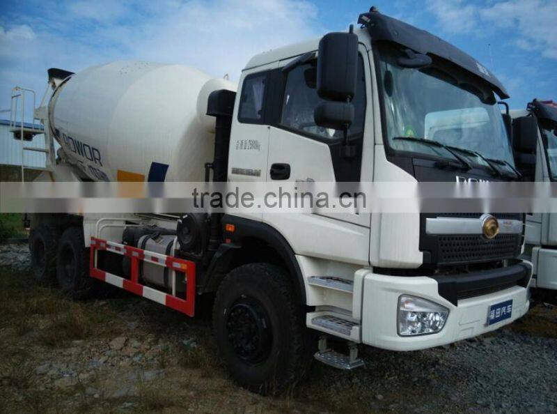 Euro3 12m3 foton 6x4 mixing concrete drum transport truck