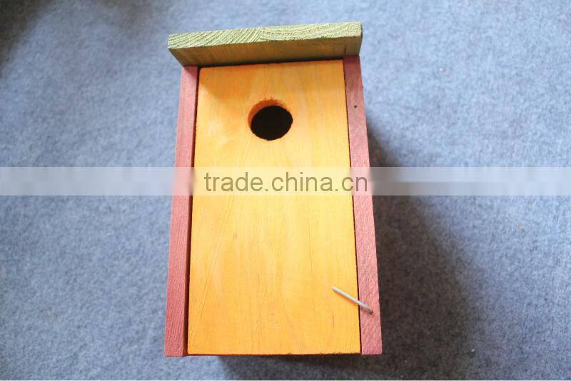 FSCHandmade Eco-friendly wooden decorated bird house