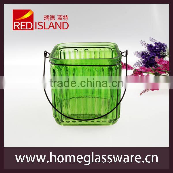 square Shape Glass Hanging Planter - Succulent Pot Container