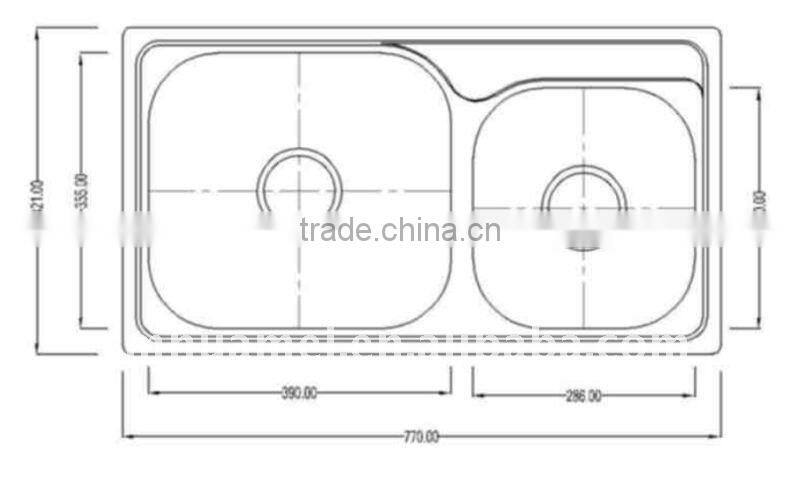Stainless steel kitchen sink