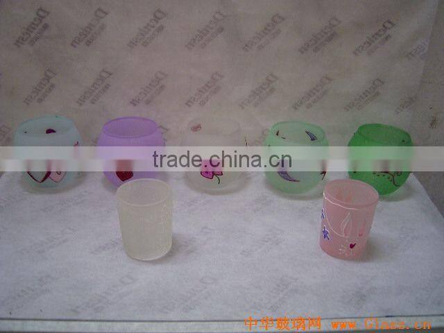 Cone shaped glass candle holder, tear drop glass candle holder wholesale