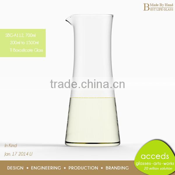 Double Wall Heat Resistant Glass Jug with Silicone Cap