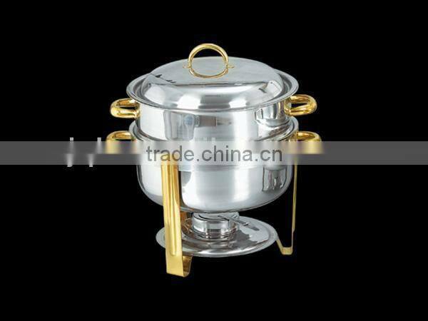 Round Roll Top Chafing Dish Set with Fuel Holder, Suitable for Buffet