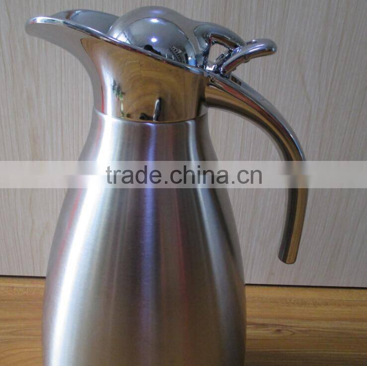 Double wall stainless steel Thermos vacuum coffeepot
