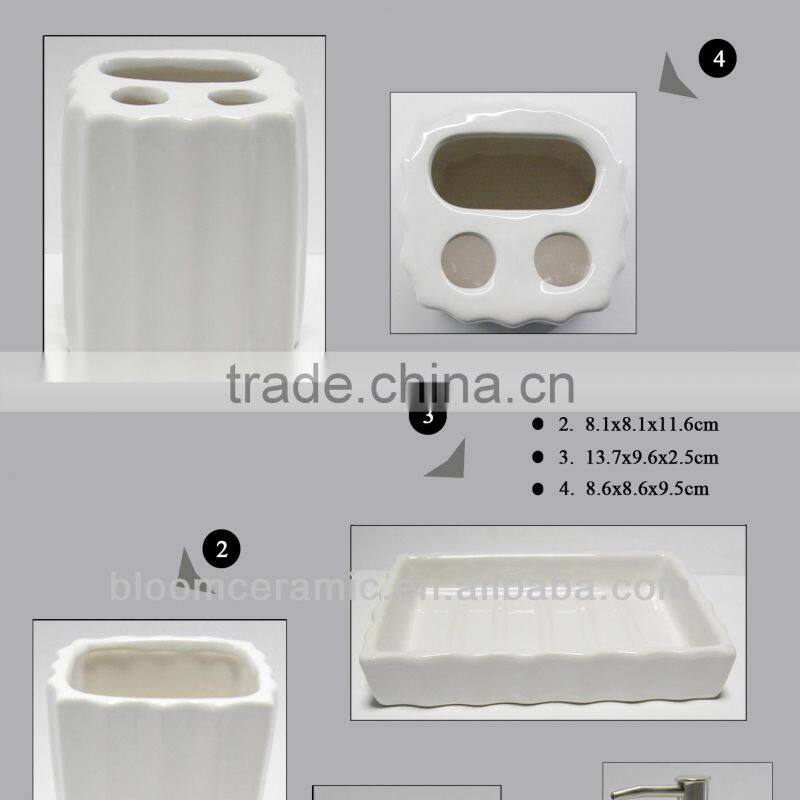 Decorative ceramic bathroom set