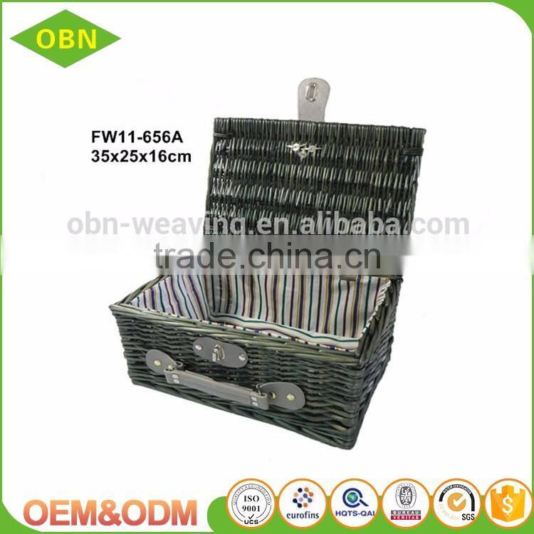 Cheap Eco-friendly Empty Willow Wicker Picnic Baskets for Sale