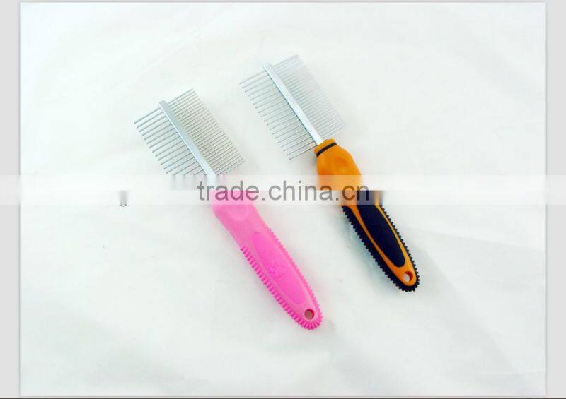 plastic pet hair brush with the steel pin