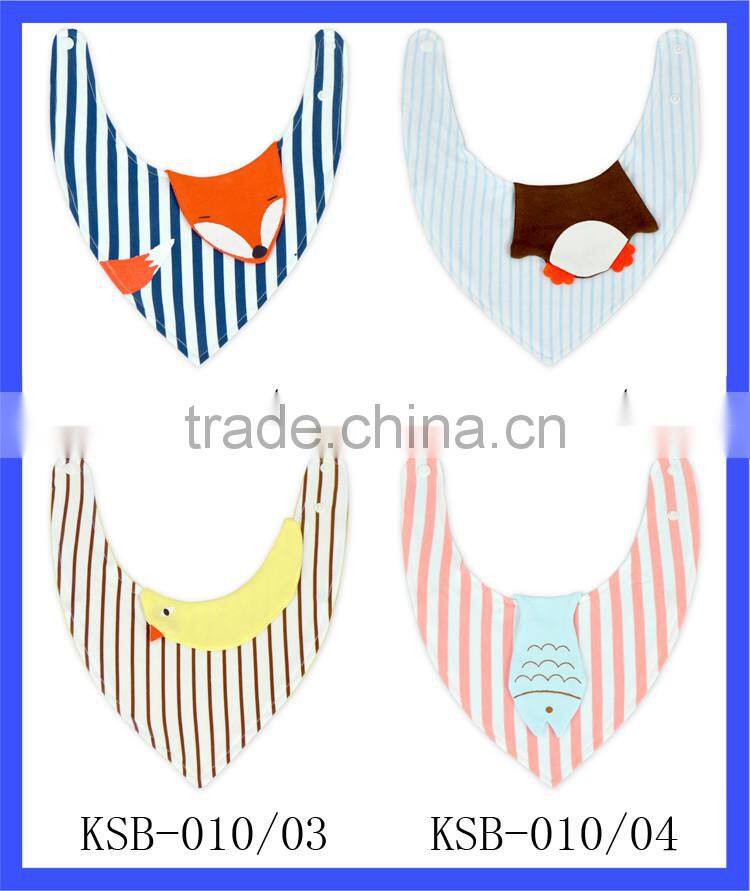 Snaps Back Adjustable Animal Patterns Bibs Baby Scarf Bib
