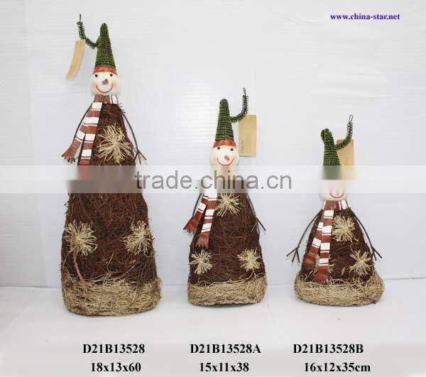 rattan santa clause decor for table