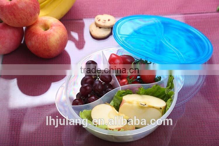 BPA-Free Plastic lunch box with 3 compartments