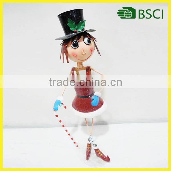 Metal fashion doll design wholesale christmas ornaments