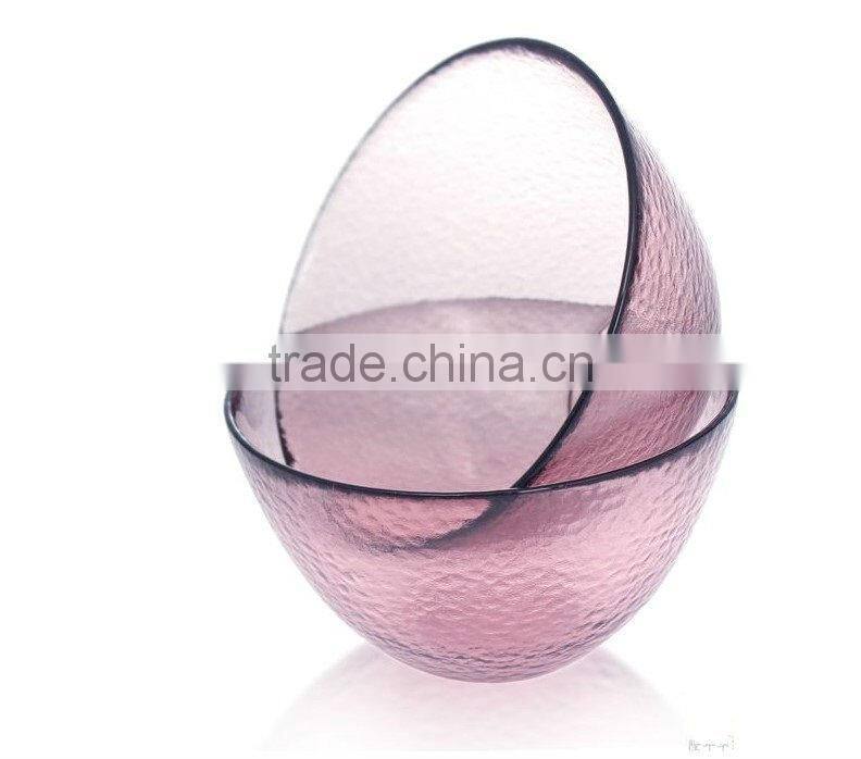 White flower glass bowl,clear bowl