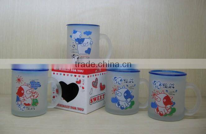 Reusable perfect prefessional quick customized glass mug with handle