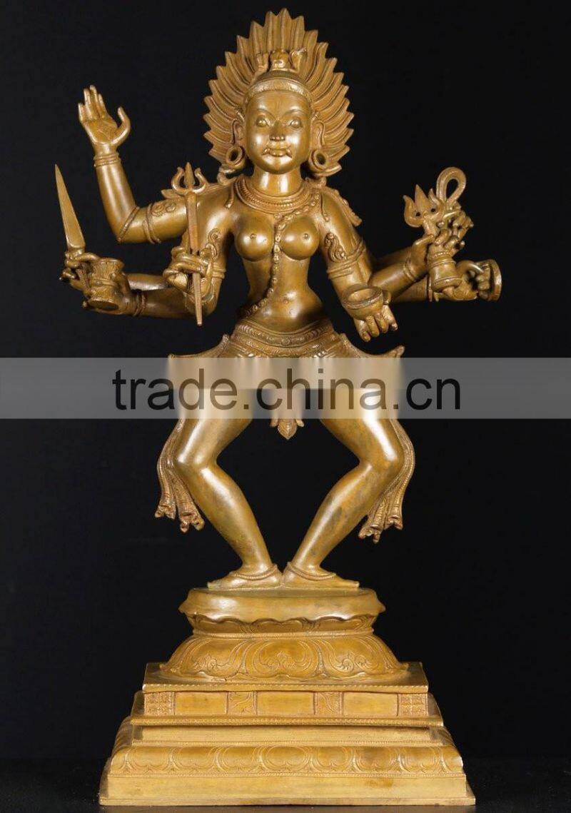 Indoor decoration religious style brass fengshui indonesian statues for sale