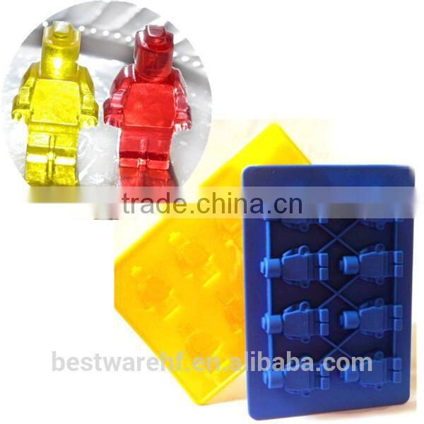 Big custom robert shaped silicone ice cube tray