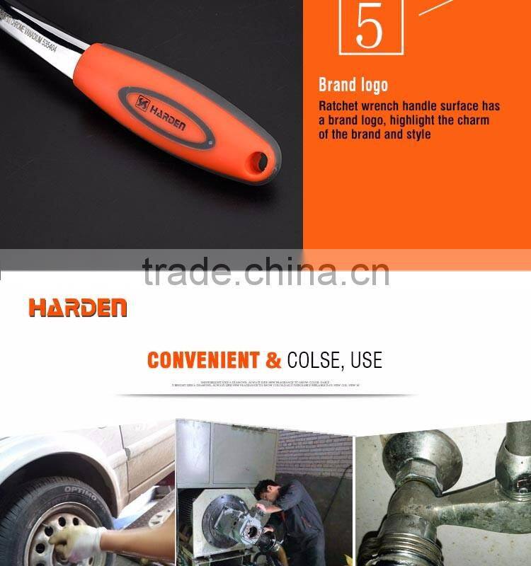 Professional 1/2" Quick Release Ratchet Wrench With Crank Grip Handle