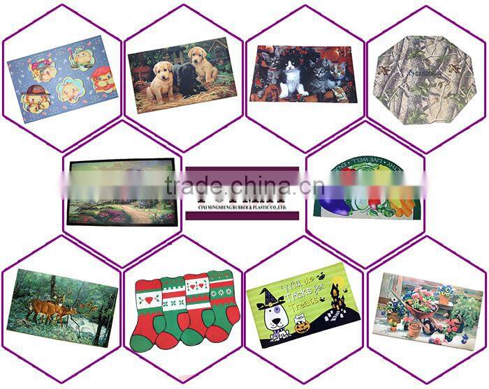 Eco-friendly non-slip bathroom designable pattern floor mat