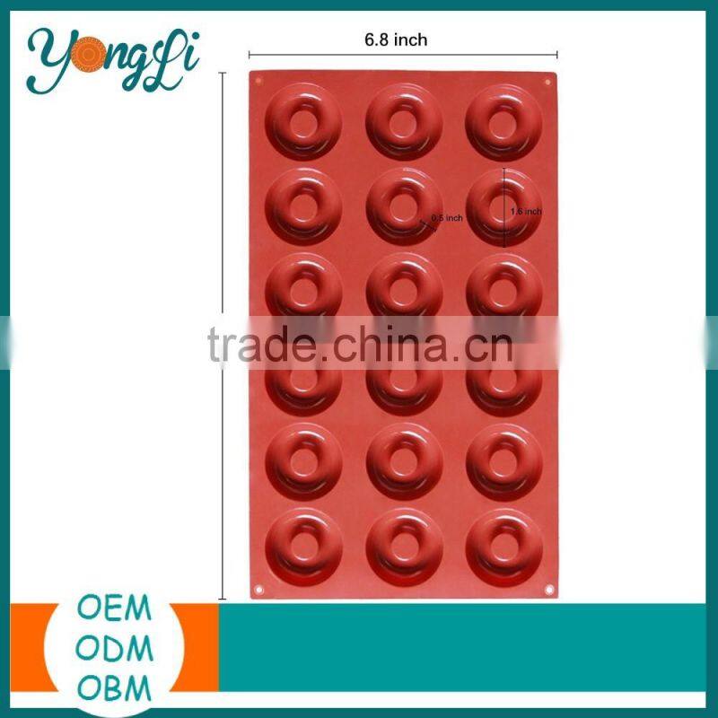 Non - Stick Mini Donut Dishwasher Safe Silicone Decorative Mold