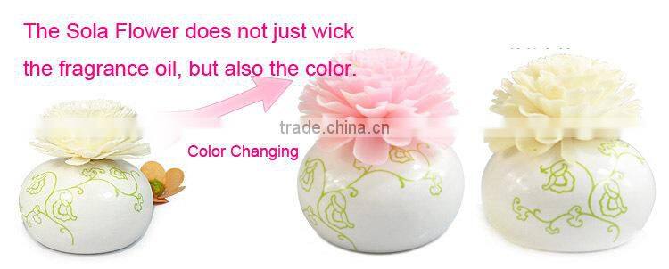 Fragrance Diffuser Use Sola Paper Flower/ White,Red,Green,Blue, Yellow