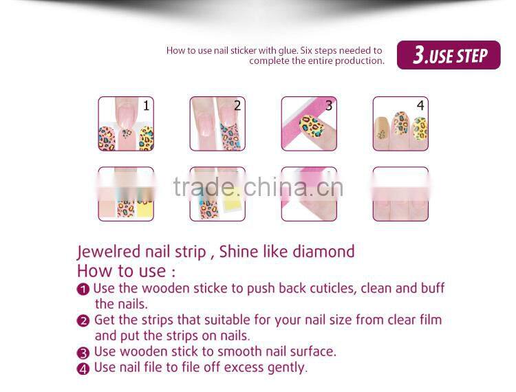 2016 factory cheap nail sticker fashion women arts and crafts decal korea nail sticker