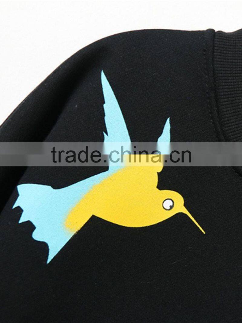 Autumn Winter thicken printing pullover fleece sweaters designs for ladies