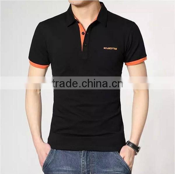 High quality short sleeve 100% cotton rib cuff custom polo shirt design wholesale
