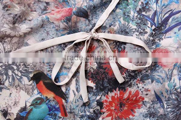 HD-D240 floral women short dress/OEM ladies dress/factory new design