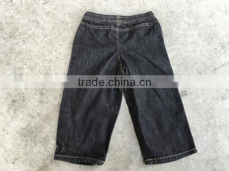 Zhejiang stocklot clothing comfortable high quality cheap kids jeans