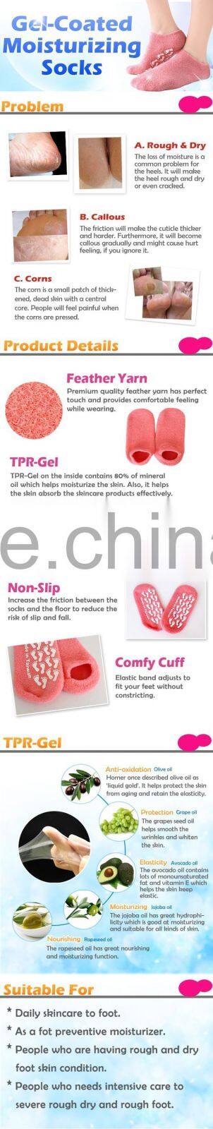 Magic Unisex Beauty Spa Soften Repairing Whitening Moisturizing Treatment Skincare Anti slip Gel Socks