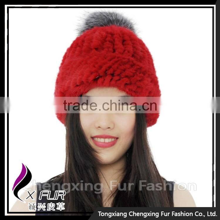 CX-C-239Q Winter Fur Hat For Women Knitted Mink Fur Hat