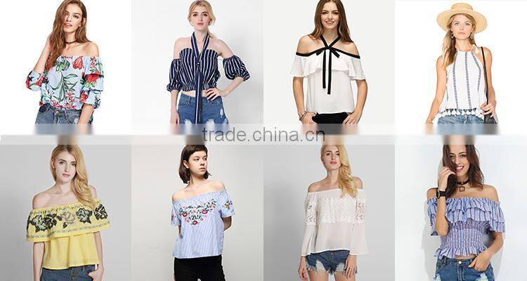 Maxnegio fashion off shoulder women casual blouse designs