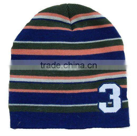 lovely flat knit style kids winter knitted strip hat factory