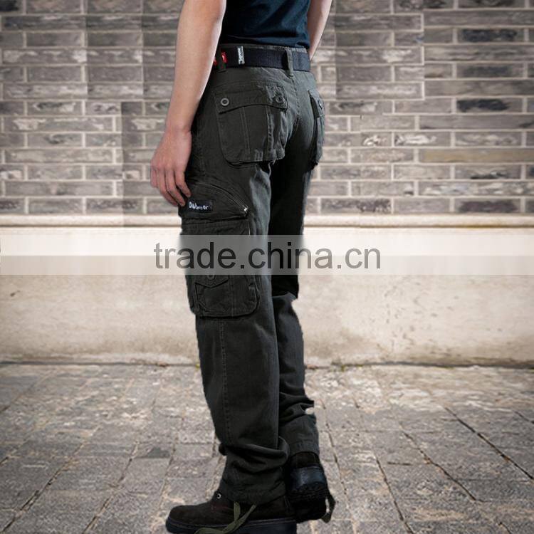New Arrived 100% Cotton Outdoor Mens Tactical Cargo Pants with Side Pockets